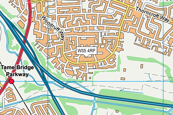 WS5 4RP map - OS VectorMap District (Ordnance Survey)