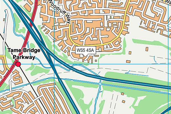 WS5 4SA map - OS VectorMap District (Ordnance Survey)