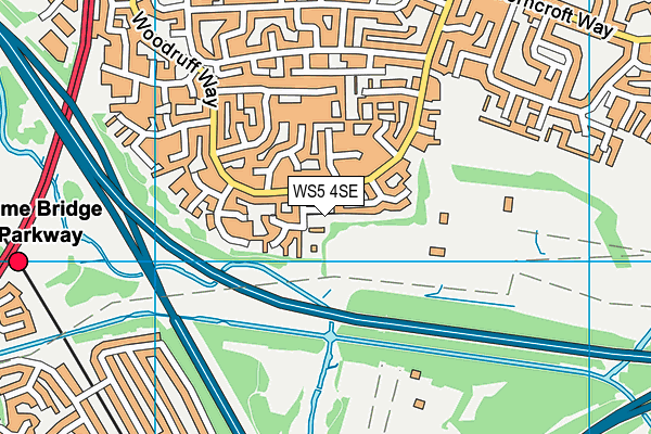 WS5 4SE map - OS VectorMap District (Ordnance Survey)