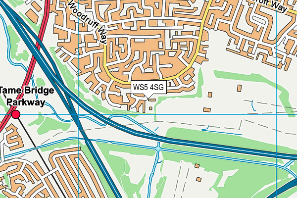 WS5 4SG map - OS VectorMap District (Ordnance Survey)