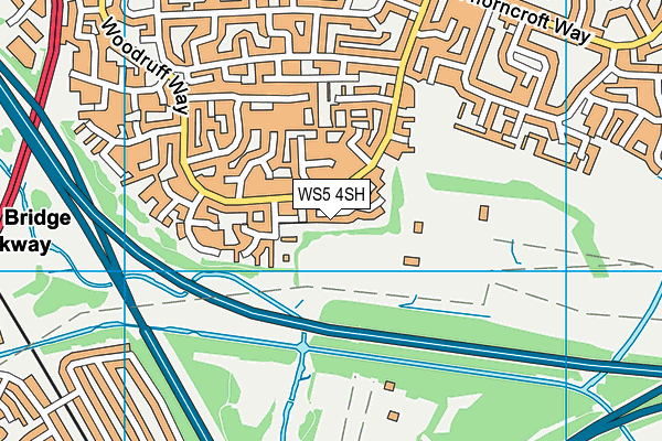 WS5 4SH map - OS VectorMap District (Ordnance Survey)