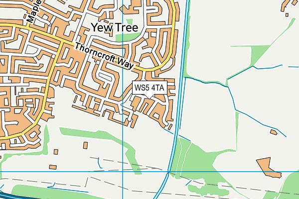 WS5 4TA map - OS VectorMap District (Ordnance Survey)