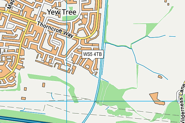 WS5 4TB map - OS VectorMap District (Ordnance Survey)