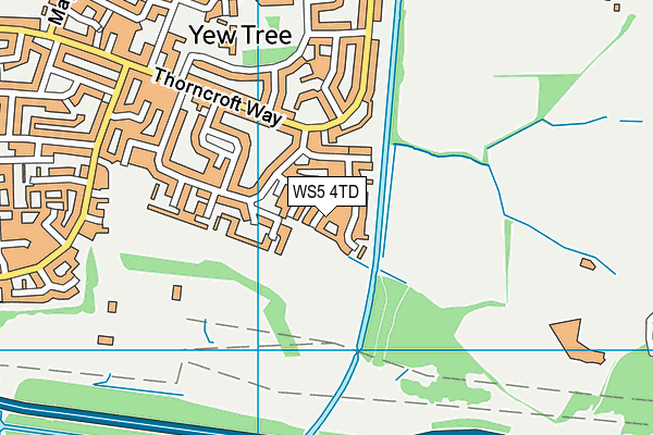 WS5 4TD map - OS VectorMap District (Ordnance Survey)