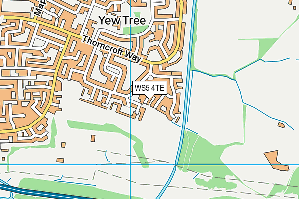 WS5 4TE map - OS VectorMap District (Ordnance Survey)