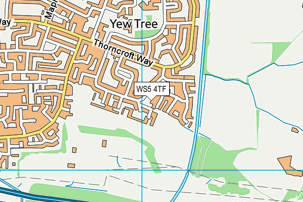 WS5 4TF map - OS VectorMap District (Ordnance Survey)