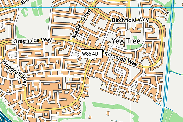 WS5 4UT map - OS VectorMap District (Ordnance Survey)