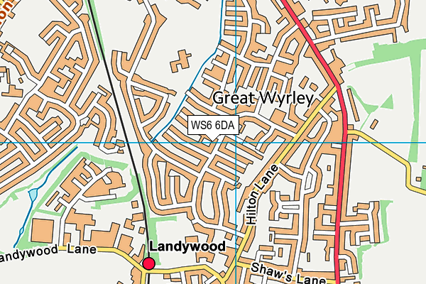 WS6 6DA map - OS VectorMap District (Ordnance Survey)