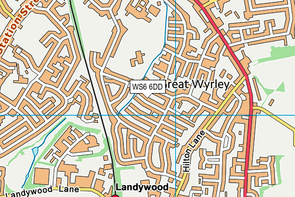 WS6 6DD map - OS VectorMap District (Ordnance Survey)