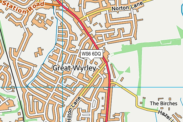 WS6 6DQ map - OS VectorMap District (Ordnance Survey)