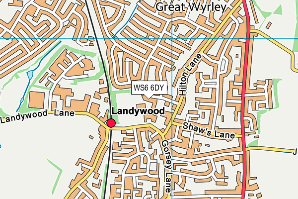 Map of WYRLEY WINE LORDS LTD at district scale