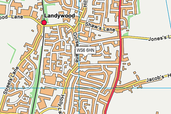 WS6 6HN map - OS VectorMap District (Ordnance Survey)