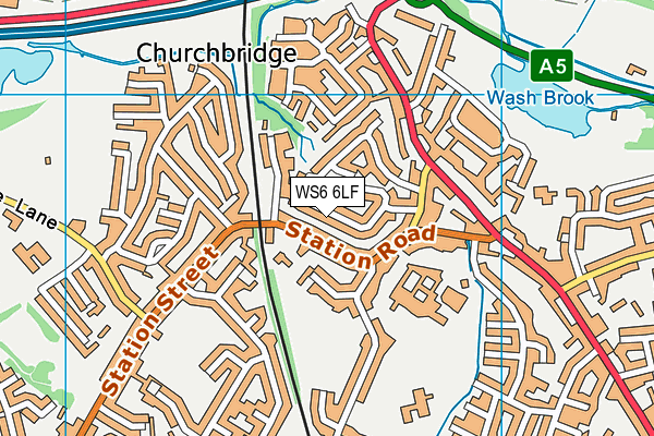 WS6 6LF map - OS VectorMap District (Ordnance Survey)