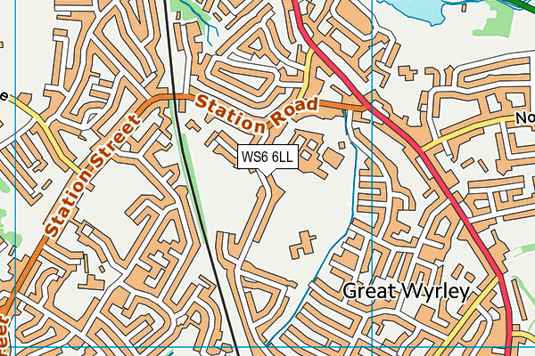 WS6 6LL map - OS VectorMap District (Ordnance Survey)