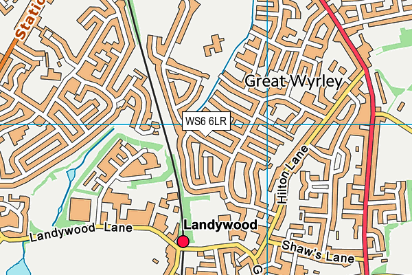 WS6 6LR map - OS VectorMap District (Ordnance Survey)