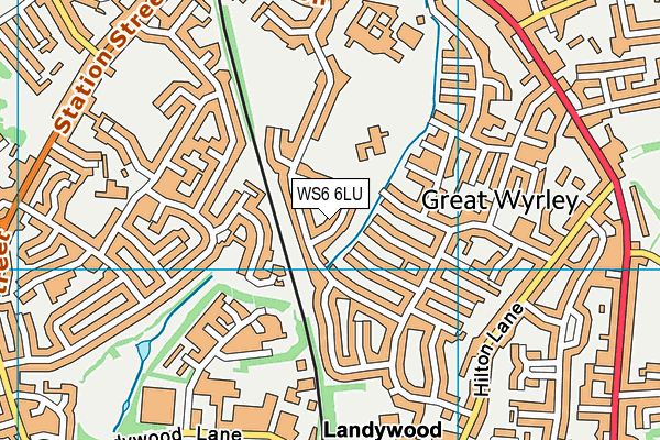 WS6 6LU map - OS VectorMap District (Ordnance Survey)