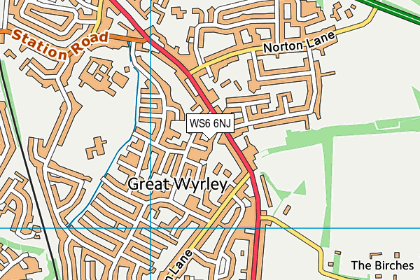 WS6 6NJ map - OS VectorMap District (Ordnance Survey)