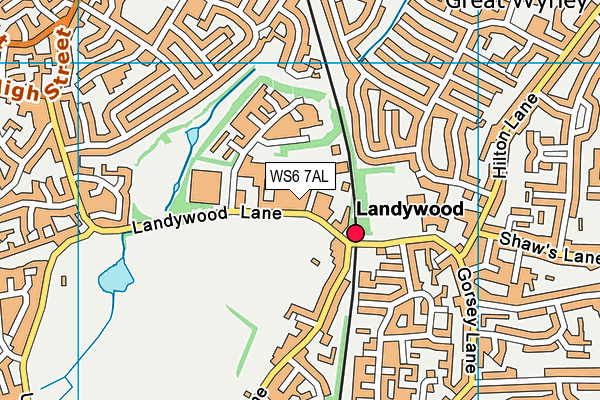 WS6 7AL map - OS VectorMap District (Ordnance Survey)