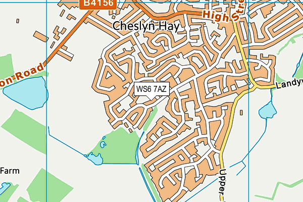 WS6 7AZ map - OS VectorMap District (Ordnance Survey)