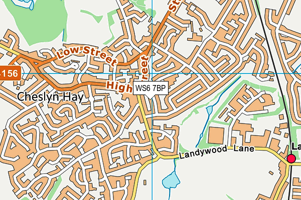 WS6 7BP map - OS VectorMap District (Ordnance Survey)