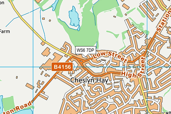 WS6 7DP map - OS VectorMap District (Ordnance Survey)