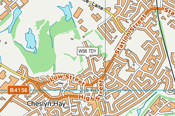 Cheslyn Hay Recreation Ground map (WS6 7DY) - OS VectorMap District (Ordnance Survey)