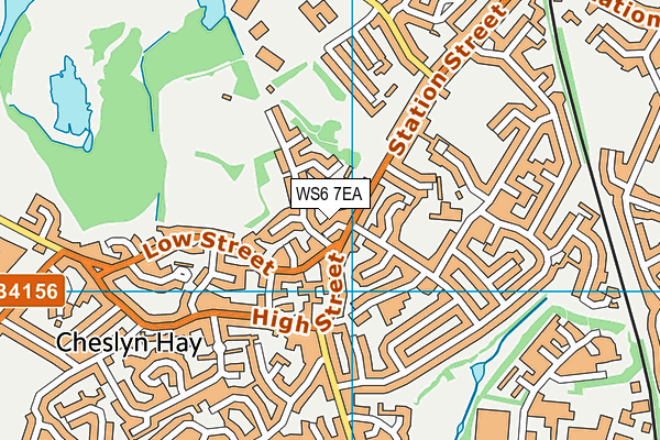 WS6 7EA map - OS VectorMap District (Ordnance Survey)