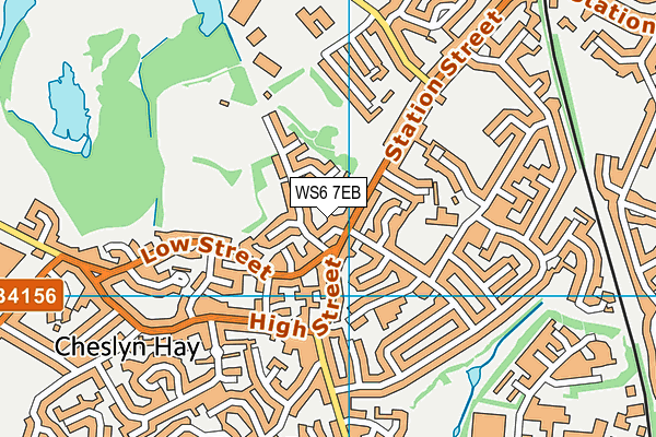 WS6 7EB map - OS VectorMap District (Ordnance Survey)