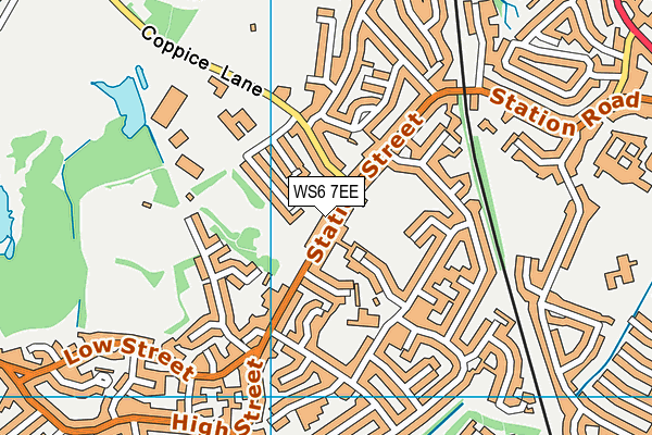 WS6 7EE map - OS VectorMap District (Ordnance Survey)