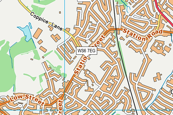 WS6 7EG map - OS VectorMap District (Ordnance Survey)