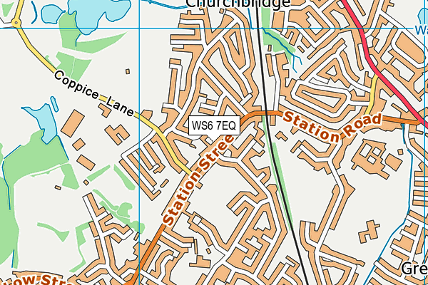 WS6 7EQ map - OS VectorMap District (Ordnance Survey)