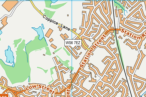 WS6 7EZ map - OS VectorMap District (Ordnance Survey)