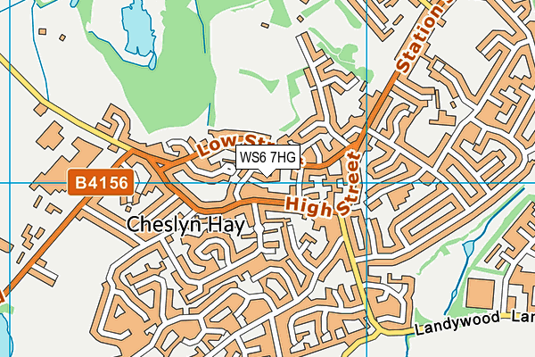 WS6 7HG map - OS VectorMap District (Ordnance Survey)