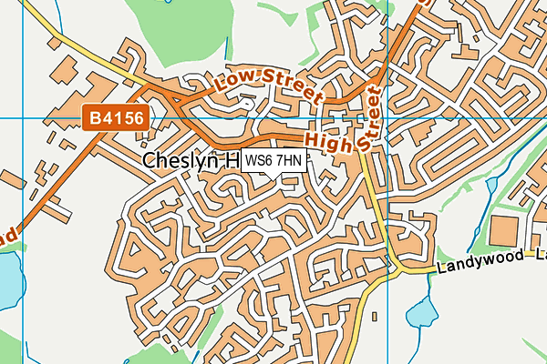 WS6 7HN map - OS VectorMap District (Ordnance Survey)