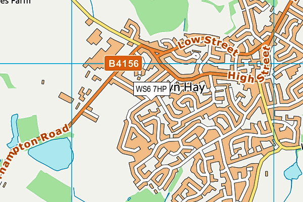 WS6 7HP map - OS VectorMap District (Ordnance Survey)
