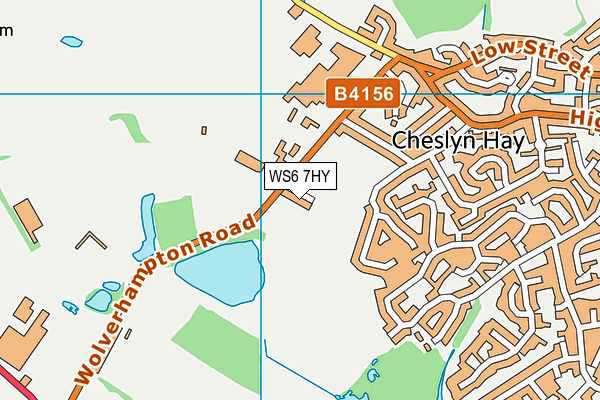 WS6 7HY map - OS VectorMap District (Ordnance Survey)