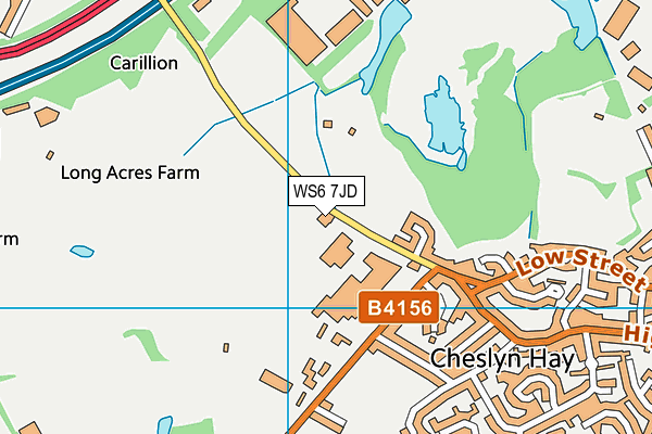 WS6 7JD map - OS VectorMap District (Ordnance Survey)