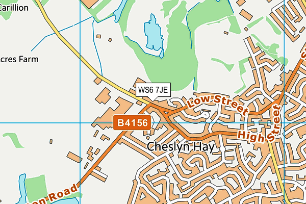 WS6 7JE map - OS VectorMap District (Ordnance Survey)