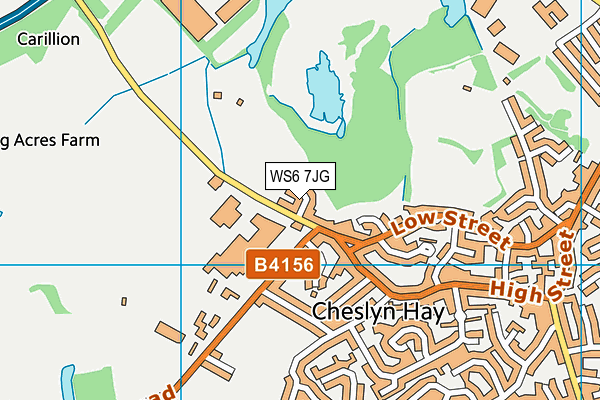 WS6 7JG map - OS VectorMap District (Ordnance Survey)