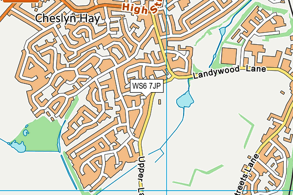 WS6 7JP map - OS VectorMap District (Ordnance Survey)