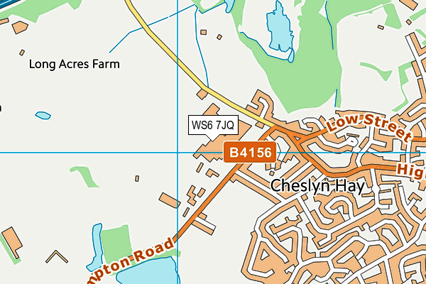 Cheslyn Hay Sport & Community High School map (WS6 7JQ) - OS VectorMap District (Ordnance Survey)