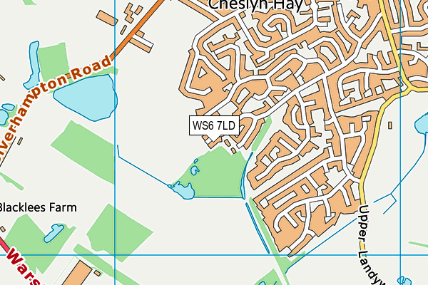 WS6 7LD map - OS VectorMap District (Ordnance Survey)