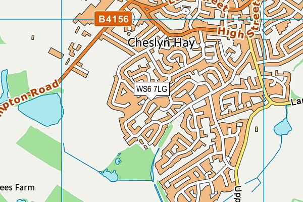 WS6 7LG map - OS VectorMap District (Ordnance Survey)