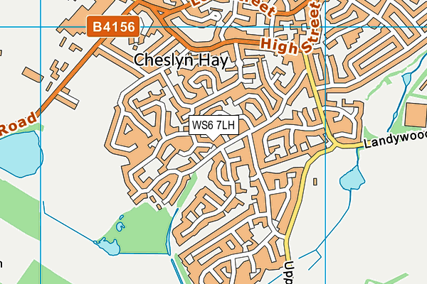 WS6 7LH map - OS VectorMap District (Ordnance Survey)