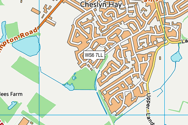 WS6 7LL map - OS VectorMap District (Ordnance Survey)