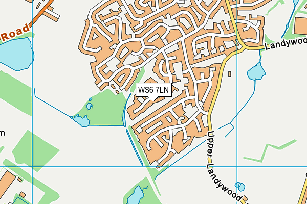 WS6 7LN map - OS VectorMap District (Ordnance Survey)