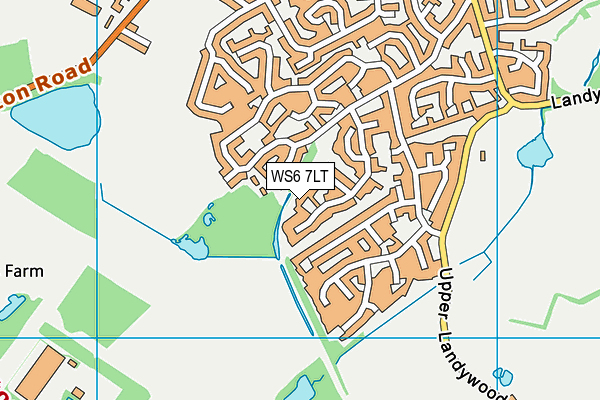 WS6 7LT map - OS VectorMap District (Ordnance Survey)