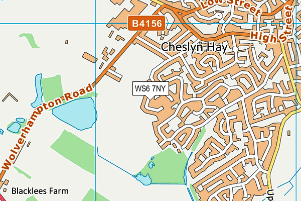 WS6 7NY map - OS VectorMap District (Ordnance Survey)