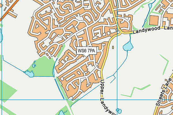 WS6 7PA map - OS VectorMap District (Ordnance Survey)