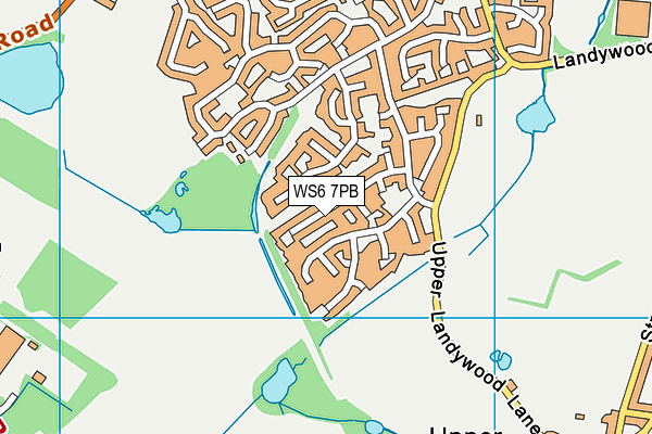 WS6 7PB map - OS VectorMap District (Ordnance Survey)
